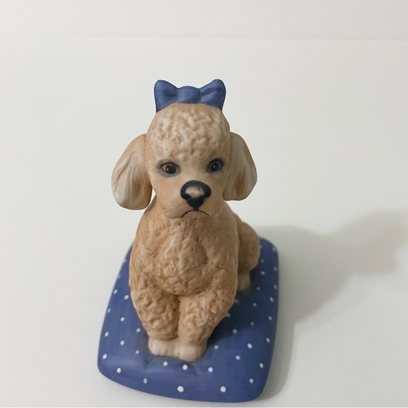 Vintage 1987 Franklin Mint World Of Puppies Poodle Dog Figurine - Picture 2 of 14